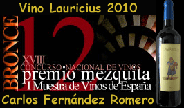 Vino Lauricius Premio Mezquita Bronce 2012
